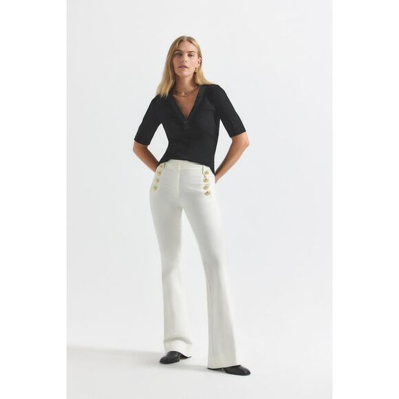 Derek Lam 10 Crosby Pants - DEREK LAM 10 CROSBY Robertson Flare Trousers White Womens Pants EUC $385 MSRP